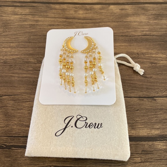 J. Crew Franchi Moon Pearl Earrings - Picture 2 of 12